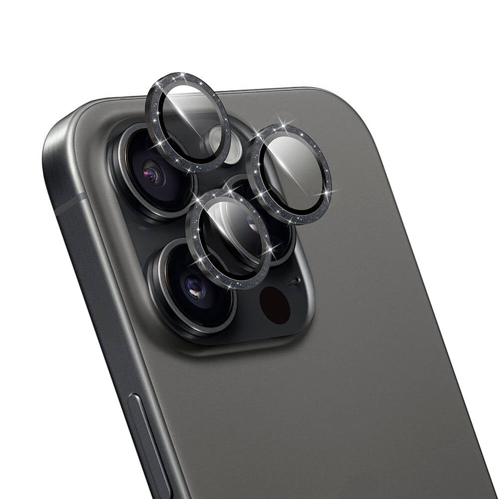 Wiwu LG-006 iPhone 16 Pro Max Diamond Lens Guard Kolay Uygulama Aparatlı Kamera Lens Koruyucu