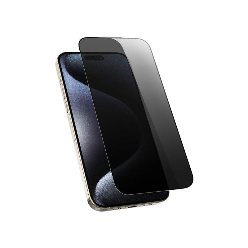 Wiwu Wi-SQ009 Easy Install iPhone 16 Pro Max iPrivacy 360° Anti-Peep Oleofobik Temperli Cam Ekran Koruyucu + Kolay Uygulama Aparatlı