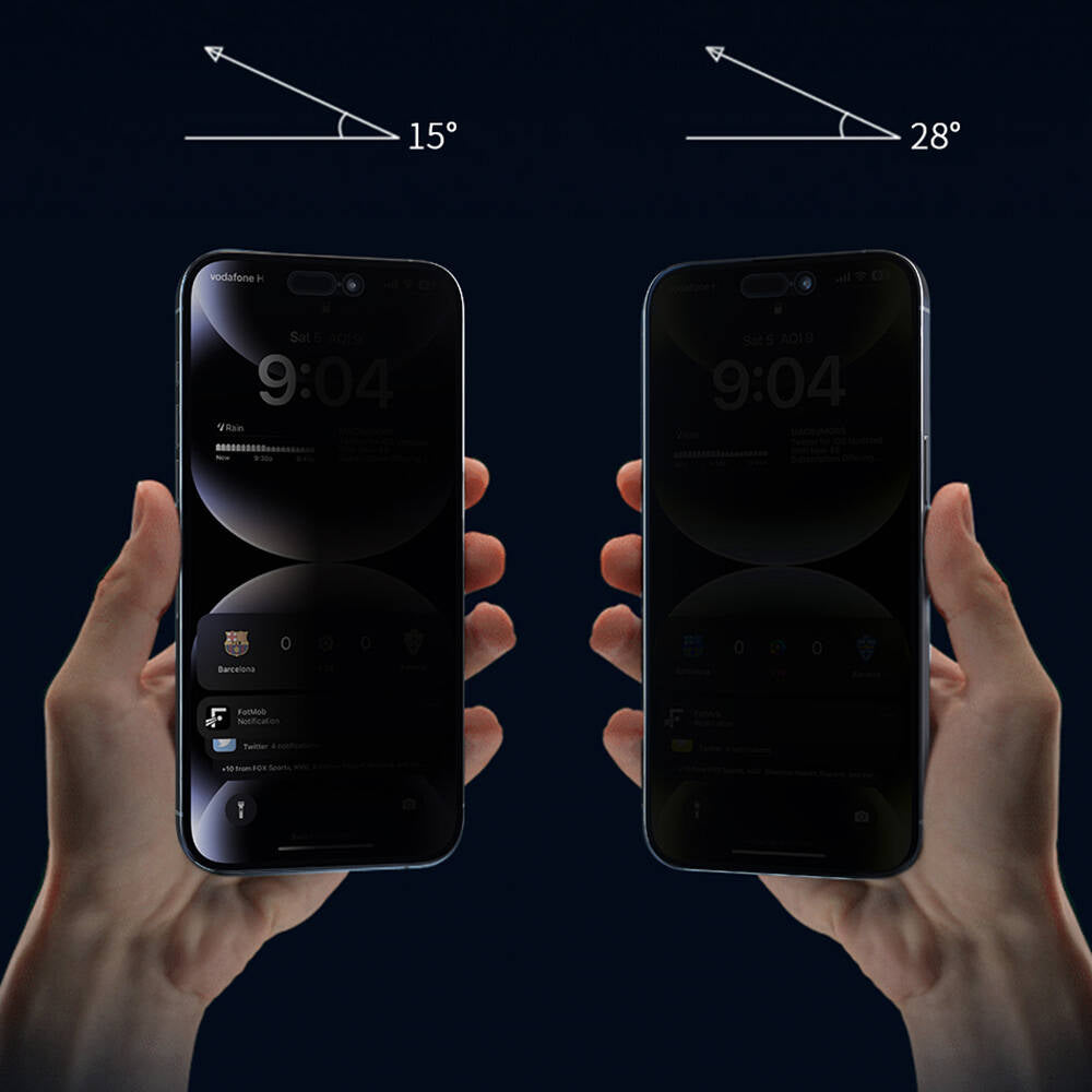 Wiwu Wi-SQ009 Easy Install iPhone 16 Pro Max iPrivacy 360° Anti-Peep Oleofobik Temperli Cam Ekran Koruyucu + Kolay Uygulama Aparatlı