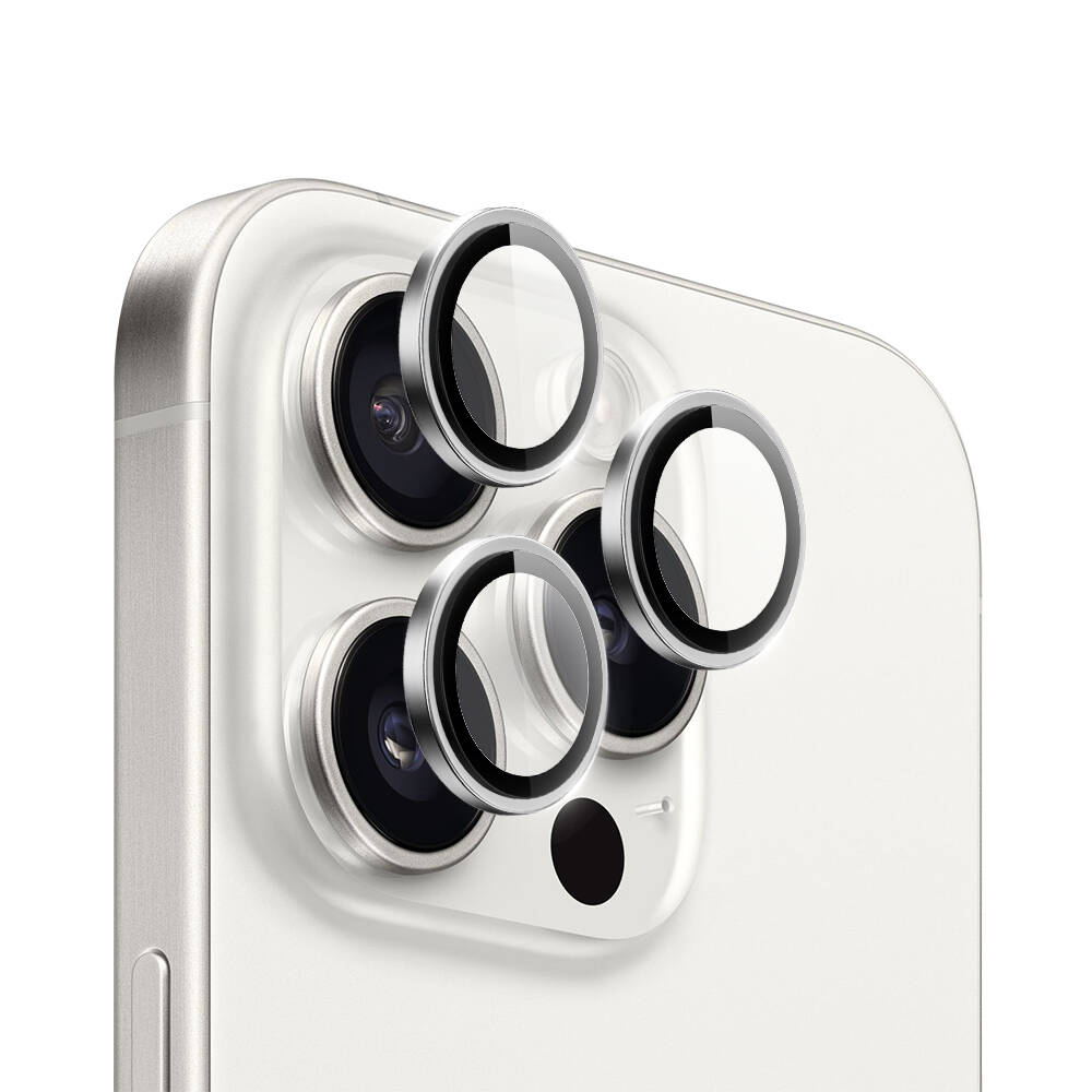 Wiwu LG-003 iPhone 16 Pro Lens Guard Çizilmeye Karşı Dayanıklı Safir Kamera Lens Koruyucu