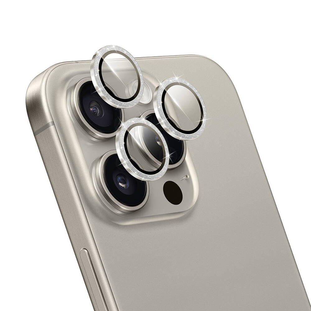 Wiwu LG-006 Diamond Lens Guard iPhone 16 Pro Kolay Uygulama Aparatlı Kamera Lens Koruyucu