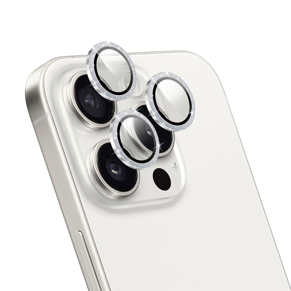 Wiwu LG-006 Diamond Lens Guard iPhone 16 Pro Kolay Uygulama Aparatlı Kamera Lens Koruyucu