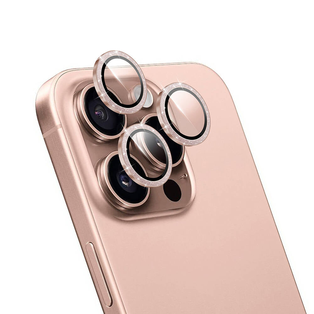 Wiwu LG-006 Diamond Lens Guard iPhone 16 Pro Kolay Uygulama Aparatlı Kamera Lens Koruyucu