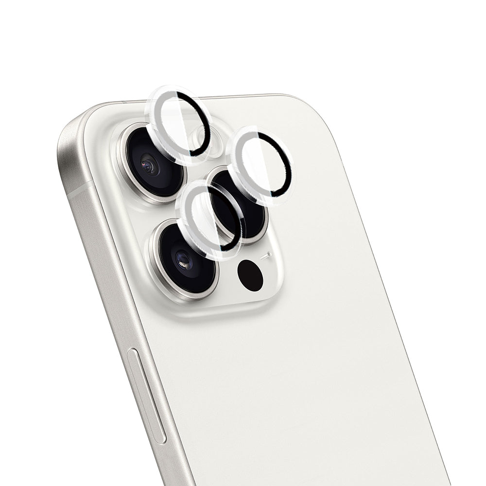 Wiwu LG-007 iPhone 16 Pro Lens Guard Oleofobik Anti Reflective Kamera Lens Koruyucu + Kolay Uygulama Aparatlı
