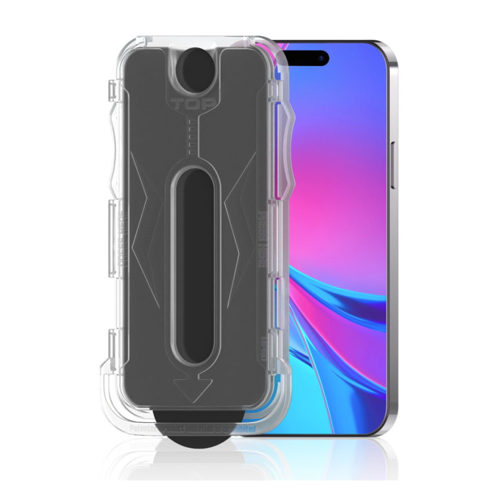 Cepax iPhone 16 Pro Kolay Uygulama Aparatlı 5D Magic Privacy Glass Hayalet Cam Ekran