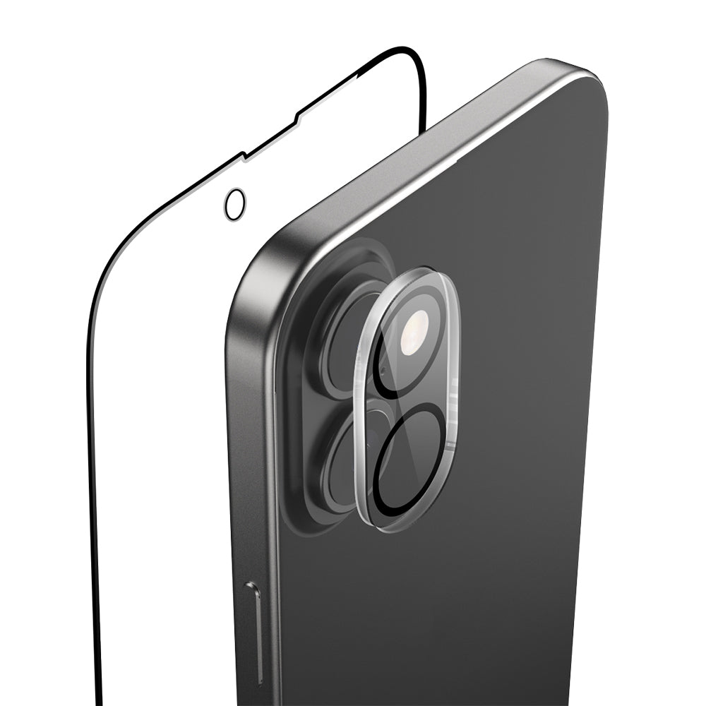 Raptic iPhone 16 2in1 Temperli Ekran Koruyucu + Lens Koruyucu Set