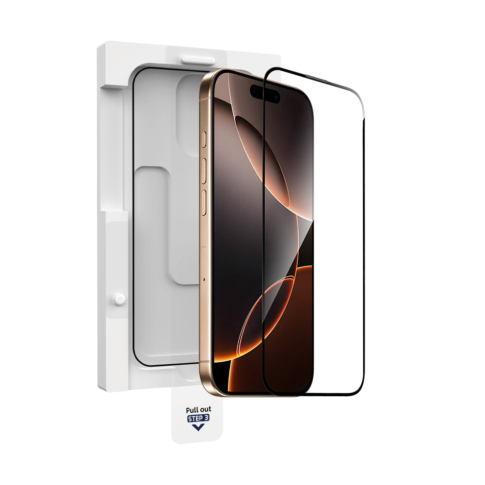Wiwu GT-020 Titan Guard Serisi iPhone 16 Şok Emici Hibrit Polimer HD Şeffaf Ekran Koruyucu Film + Kolay Uygulama Aparatı