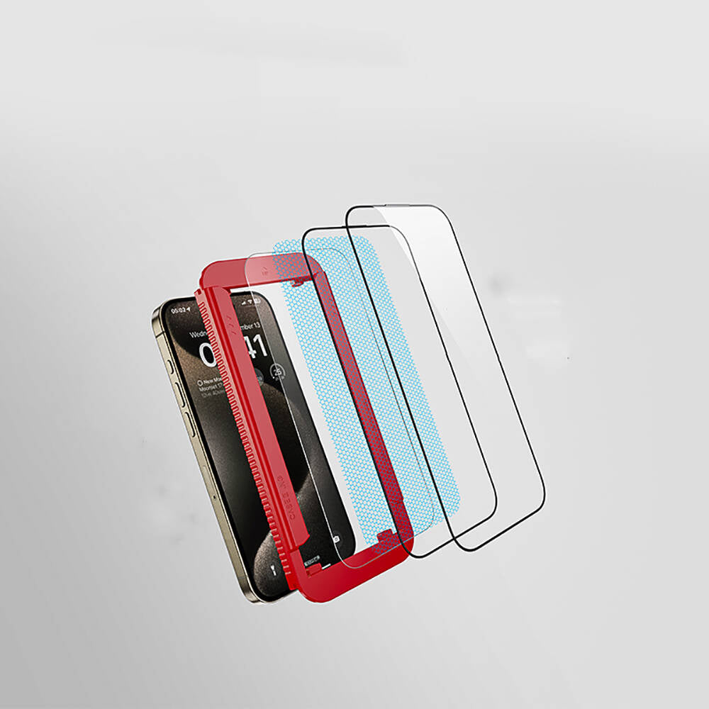 Casebang iPhone 16E Clear HD Ekran Koruyucu + Kolay Uygulama Aparatı