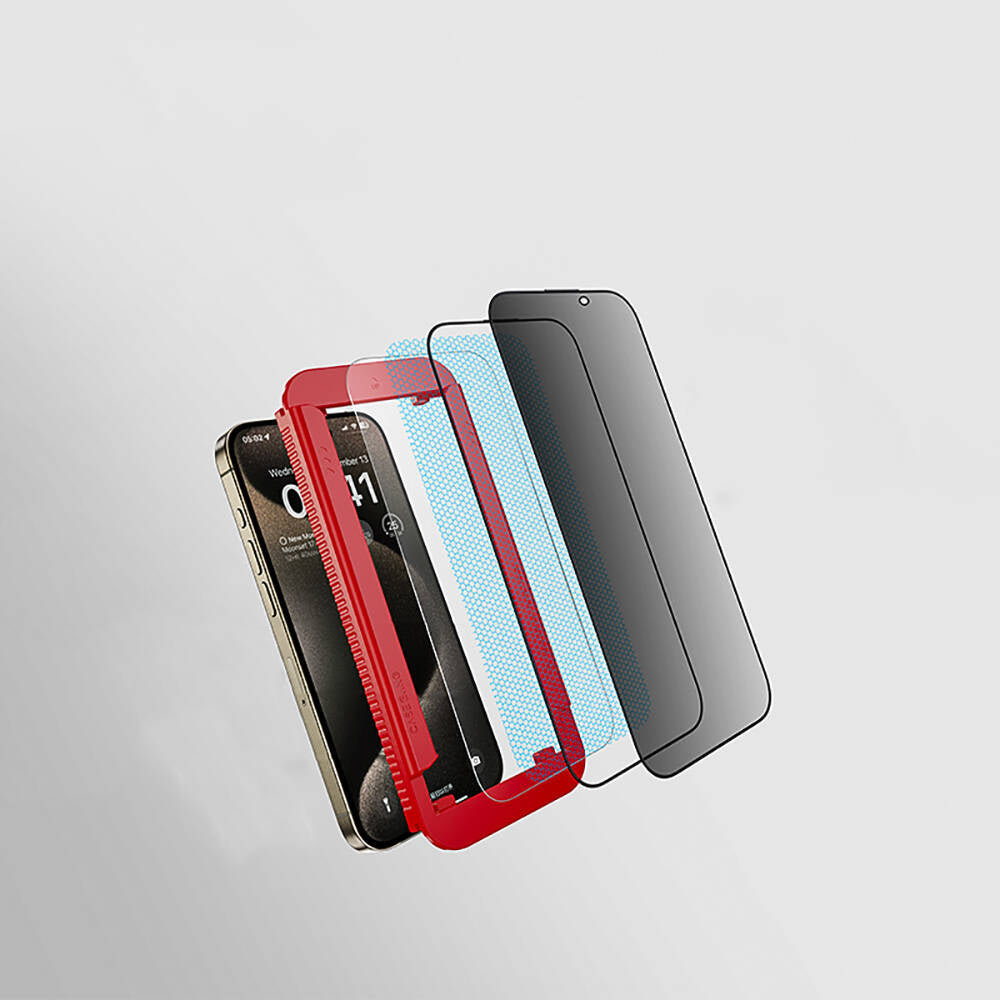 Casebang iPhone 16E Privacy Hayalet Ekran Koruyucu + Kolay Uygulama Aparatı