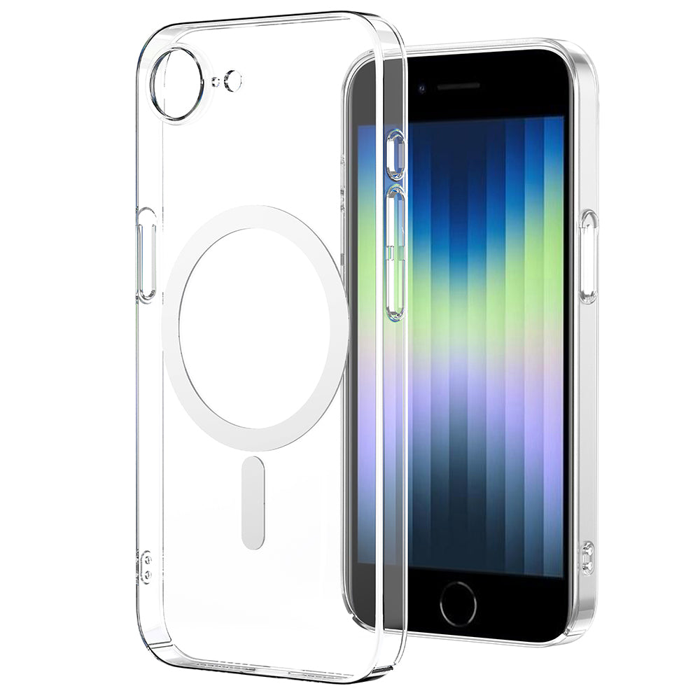 Cepax iPhone 16E Kamera Korumalı M-Safe Şarj Özellikli Şeffaf London Sert PC Kılıf