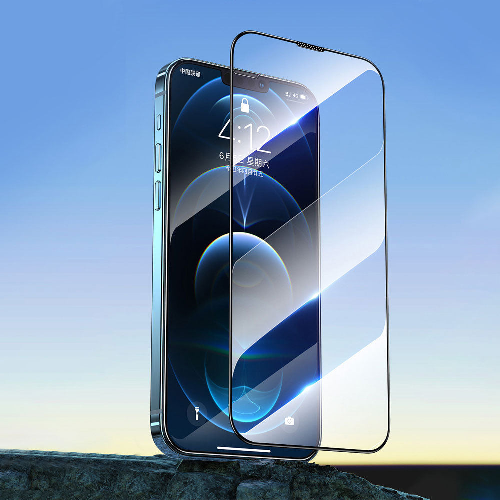 Wiwu CZ-003 iPhone 16E Mavi Işık Teknolojili Hidrofobik ve Oleofobik Parlama Önleyici Cam Ekran Koruyucu