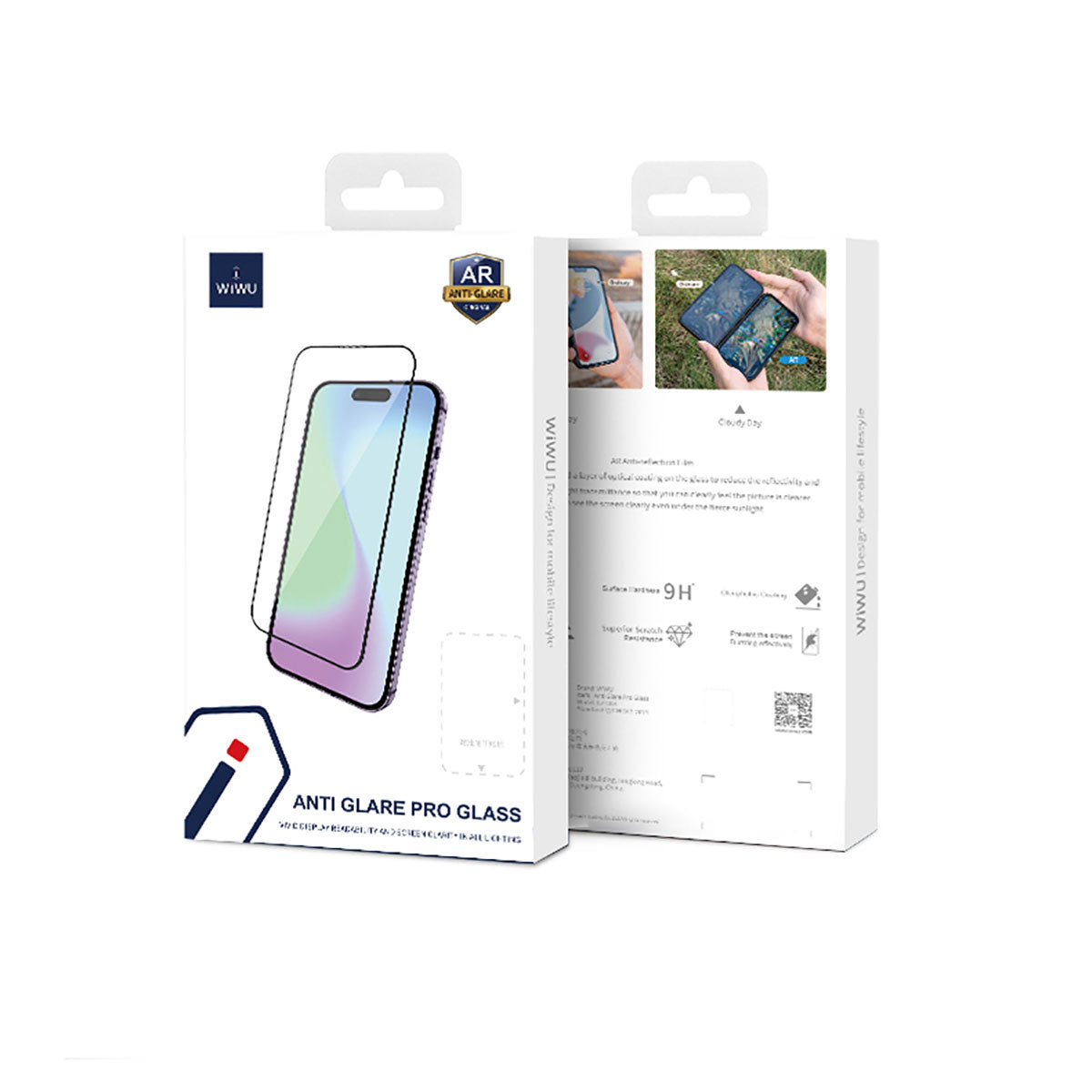 Wiwu CZ-003 iPhone 16E Mavi Işık Teknolojili Hidrofobik ve Oleofobik Parlama Önleyici Cam Ekran Koruyucu