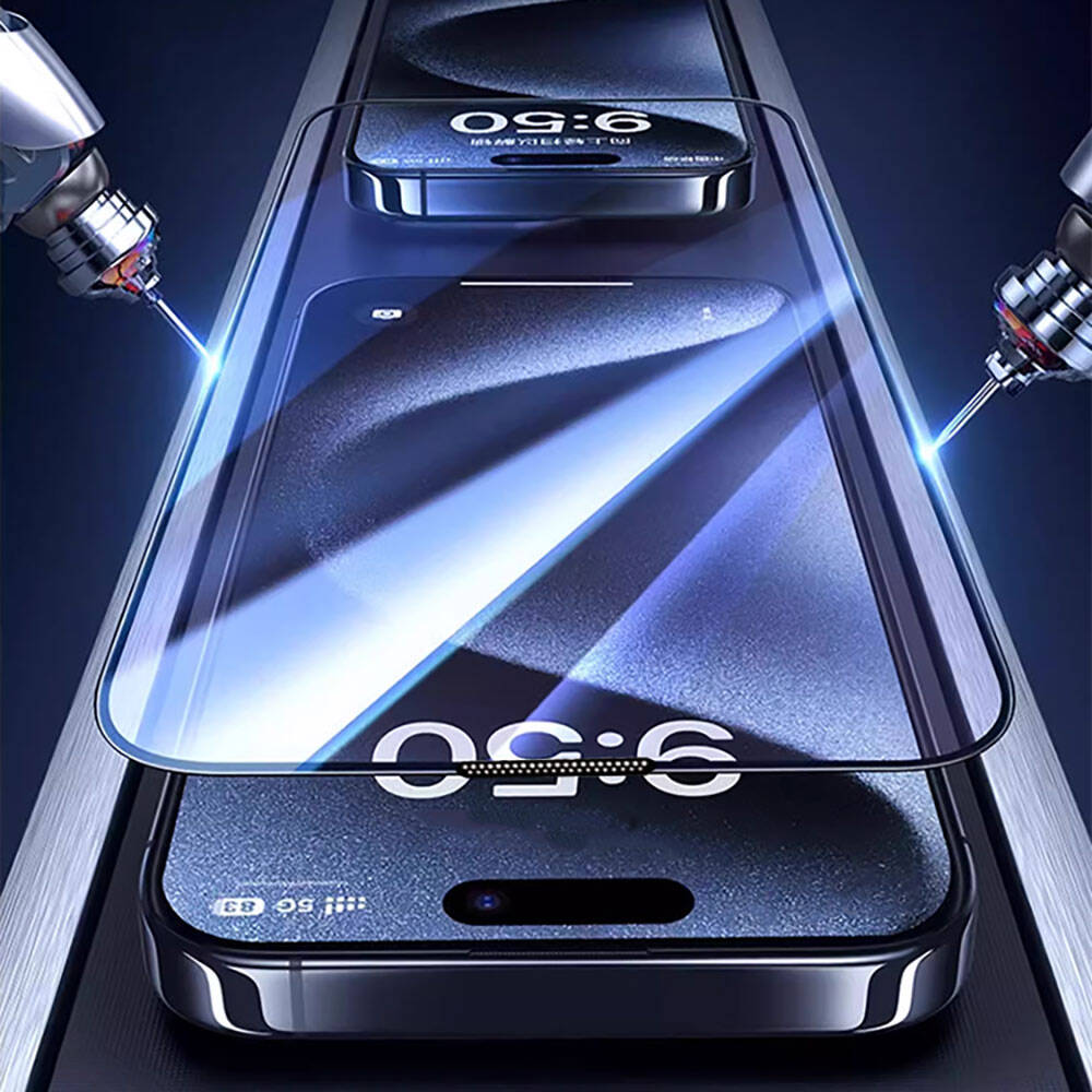 Wiwu GT-008 iPhone 16E Polimer Oleofobik Kaplama Şeffaf Pürüzsüz Temperli Cam Ekran Koruyucu 10'lu Paket