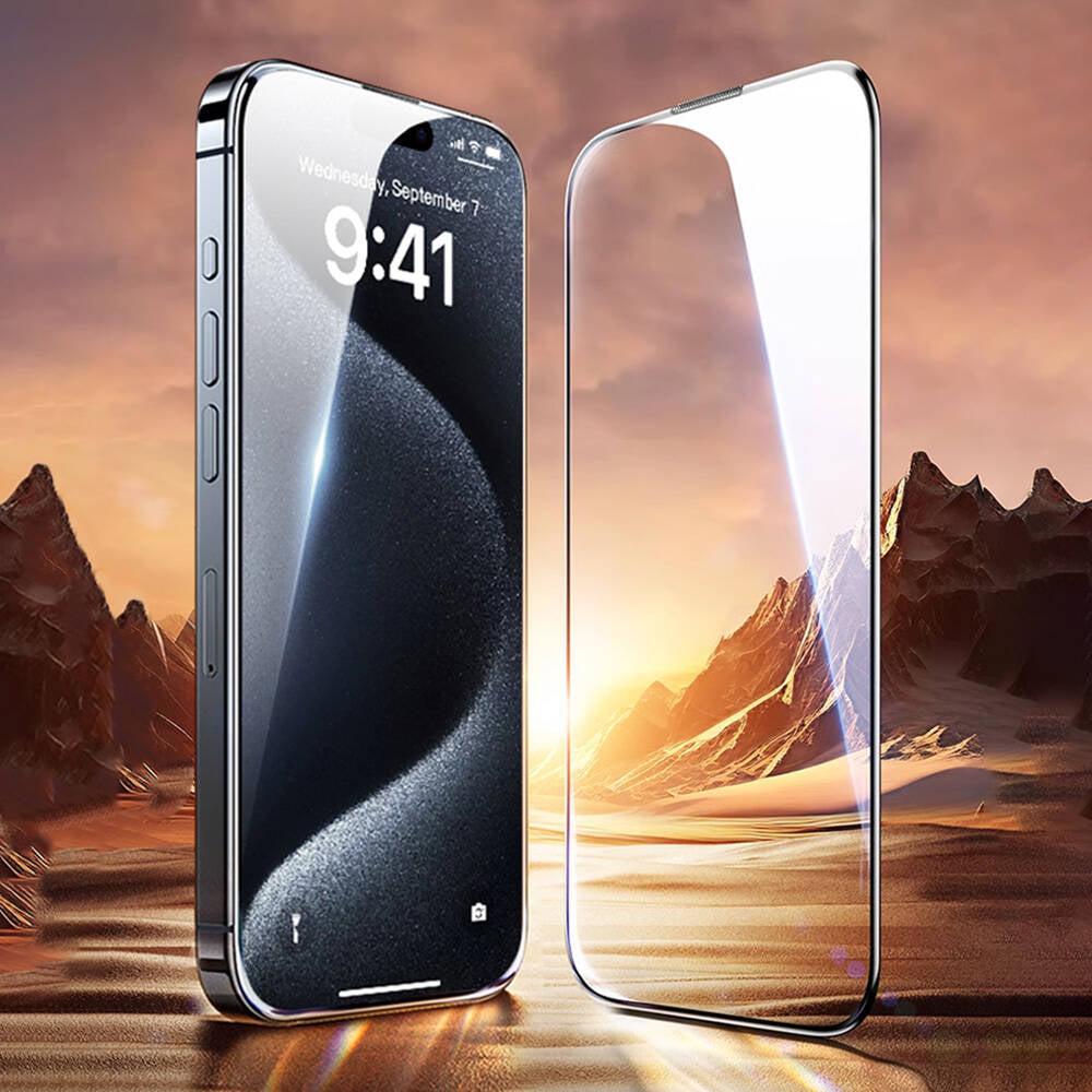 Wiwu GT-008 iPhone 16E Polimer Oleofobik Kaplama Şeffaf Pürüzsüz Temperli Cam Ekran Koruyucu 10'lu Paket