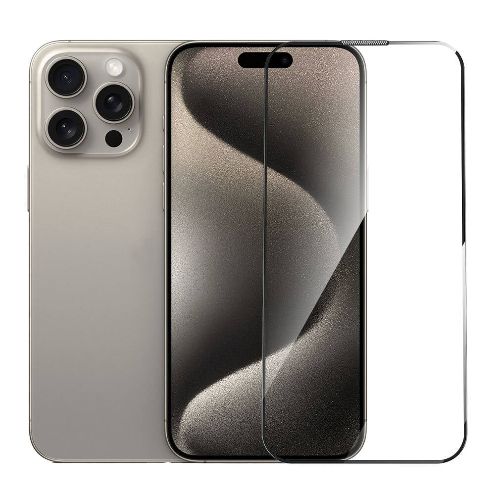 Wiwu SQ-008 iPhone 16E Oleofobik Easy Install Darbeye Karşı Dayanıklı Temperli Cam Ekran Koruyucu + Kolay Uygulama Aparatlı