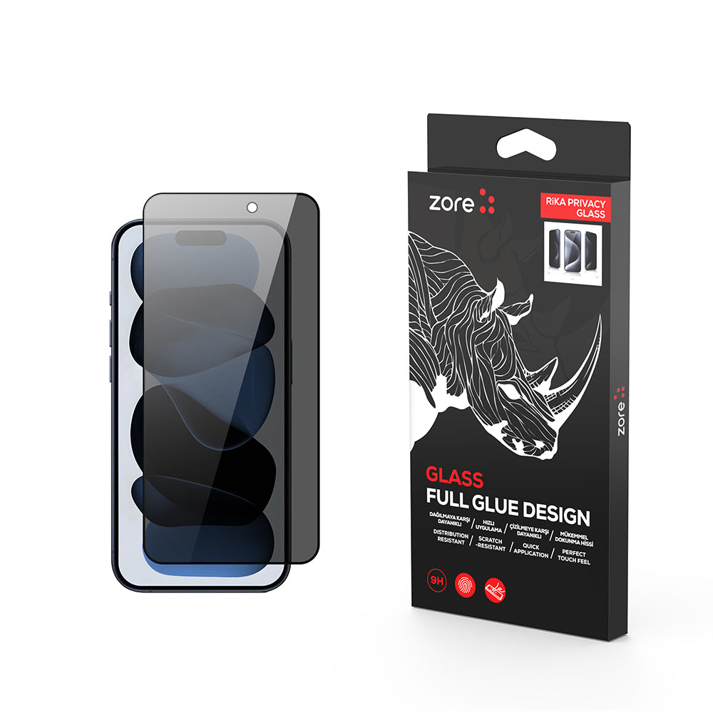 Cepax iPhone 17 Air Rika Premium Privacy Temperli Cam Ekran Koruyucu