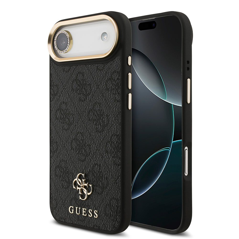 Guess iPhone 17 Air Orjinal Lisanslı 4G ve Yazı Logolu Kılıf + Ekran Koruyucu + Lens Koruyucu 3in1 Aksesuar Seti