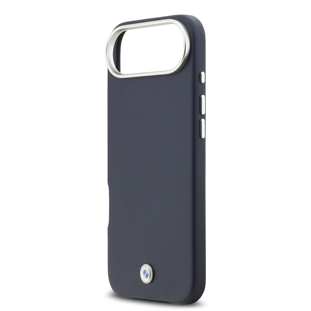 BMW iPhone 17 Air Orjinal Lisanslı M-safe Şarj Özellikli Metal Logolu Tam Kaplama Deri Kılıf