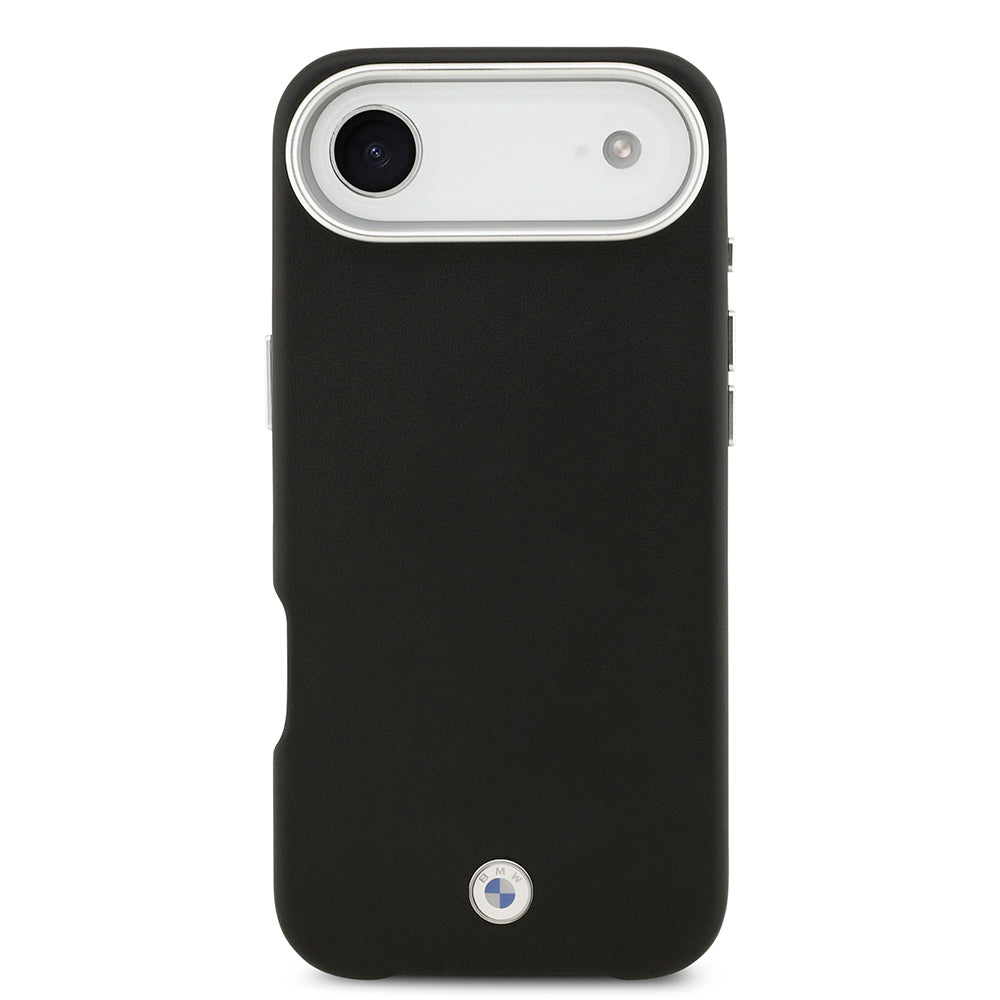 BMW iPhone 17 Air Orjinal Lisanslı M-safe Şarj Özellikli Metal Logolu Tam Kaplama Deri Kılıf