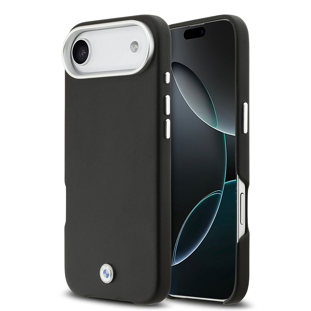 BMW iPhone 17 Air Orjinal Lisanslı M-safe Şarj Özellikli Metal Logolu Tam Kaplama Deri Kılıf