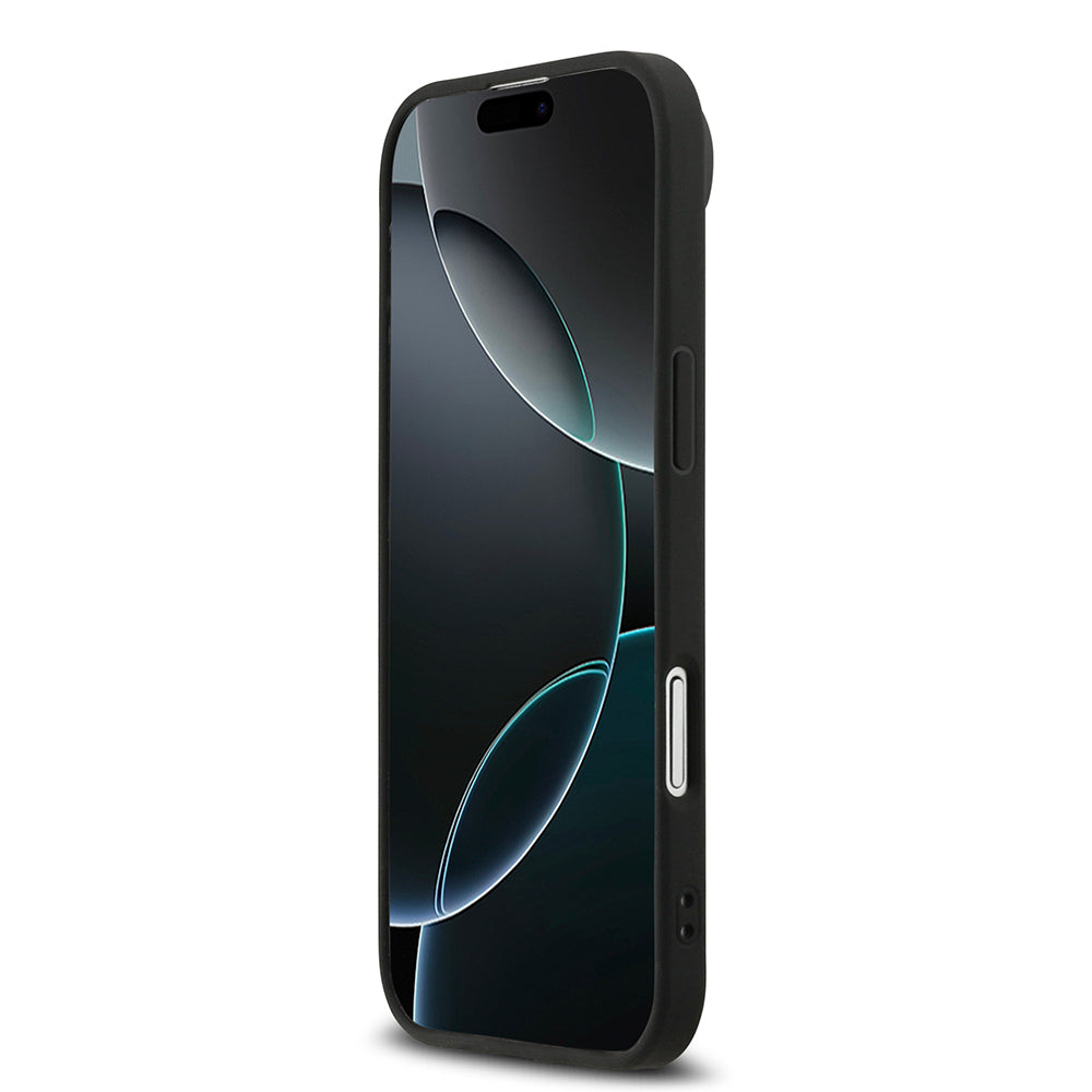 DKNY iPhone 17 Air Orjinal Lisanslı M-safe Şarj Özellikli 3D Yazılı Grid Pattern Telefon Kılıfı