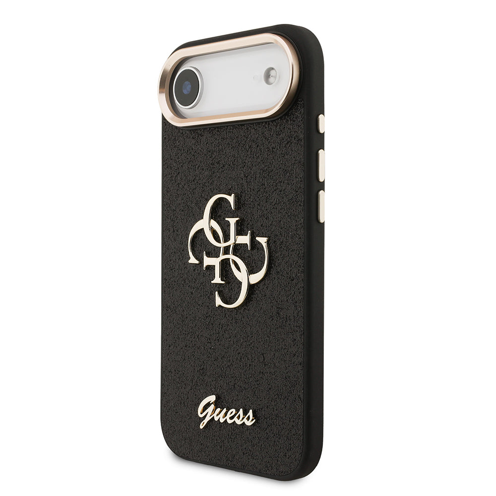 Guess iPhone 17 Air Orjinal Lisanslı 4G Büyük Metal Kamera Çerçeveli ve Logolu Glitter Kılıf