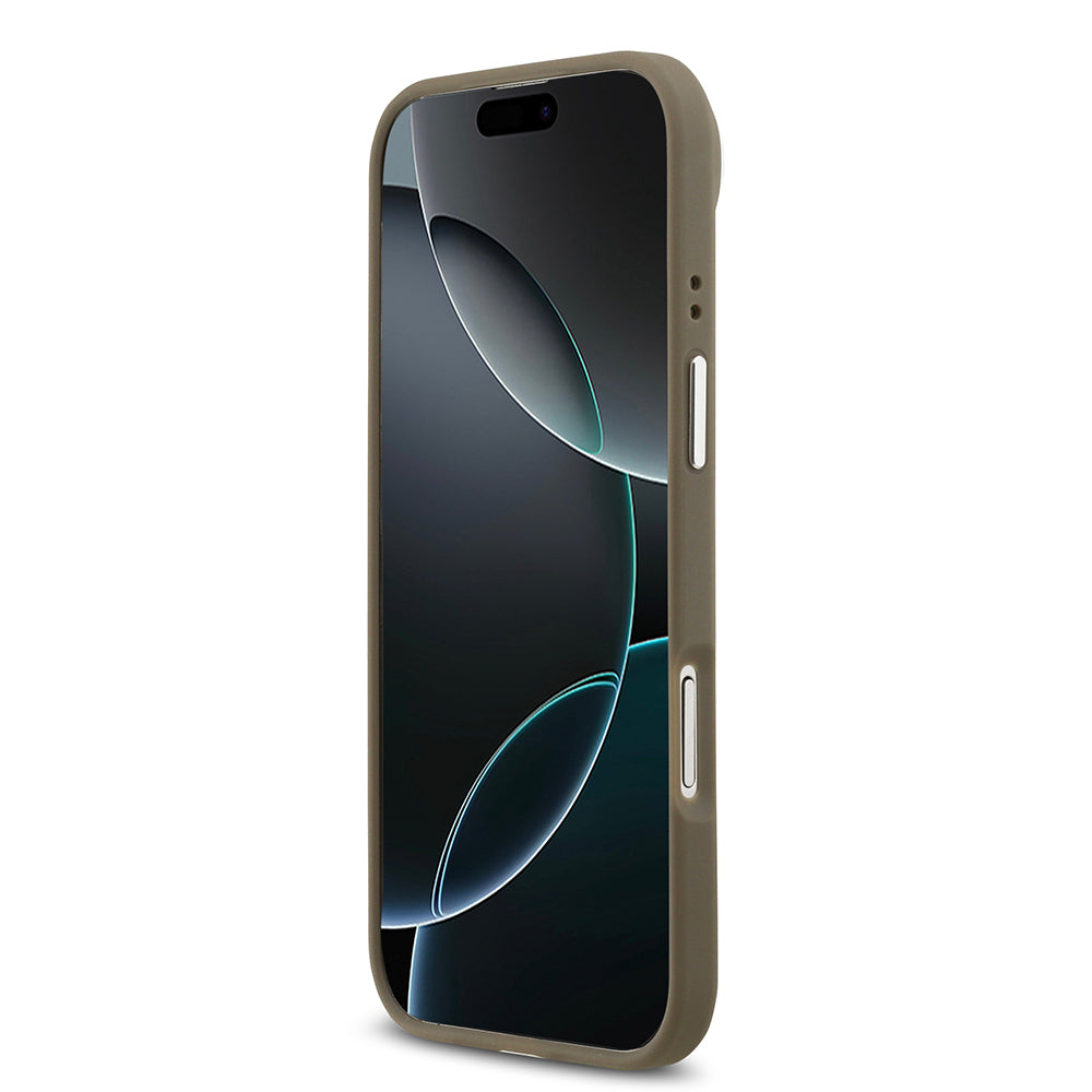 Guess iPhone 17 Air Orjinal Lisanslı Grained 4G Metal Büyük Logolu Kılıf