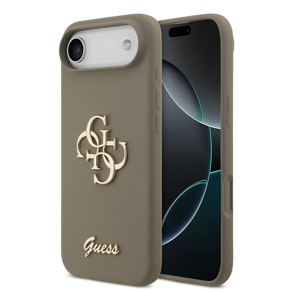 Guess iPhone 17 Air Orjinal Lisanslı Grained Yazı Logolu Telefon Kılıfı