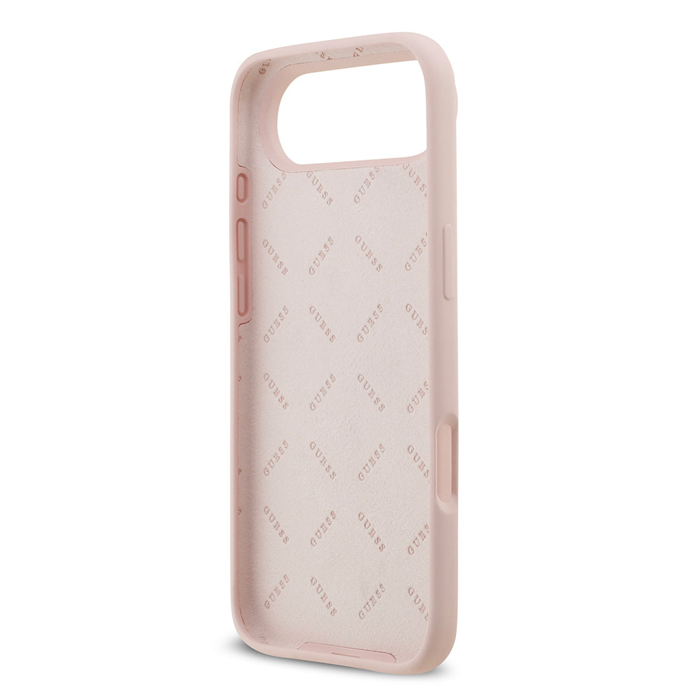 Guess iPhone 17 Air Orjinal Lisanslı Grained Yazı Logolu Telefon Kılıfı