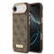 Guess iPhone 17 Air Orjinal Lisanslı M-safe Şarj Özellikli 4G Desenli PU Metal Plaka Klasik Logolu Kılıf