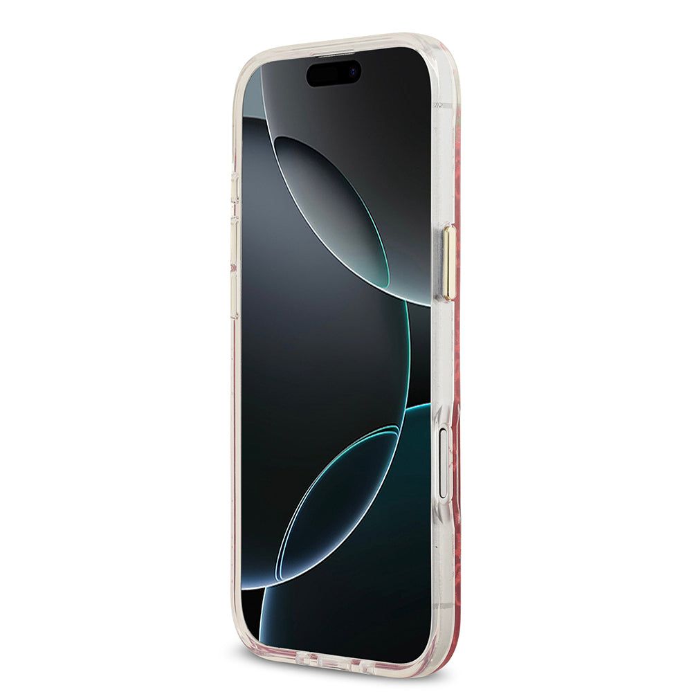 Guess iPhone 17 Air Orjinal Lisanslı M-safe Şarj Özellikli 4G Desenli Simli Silikon Kılıf