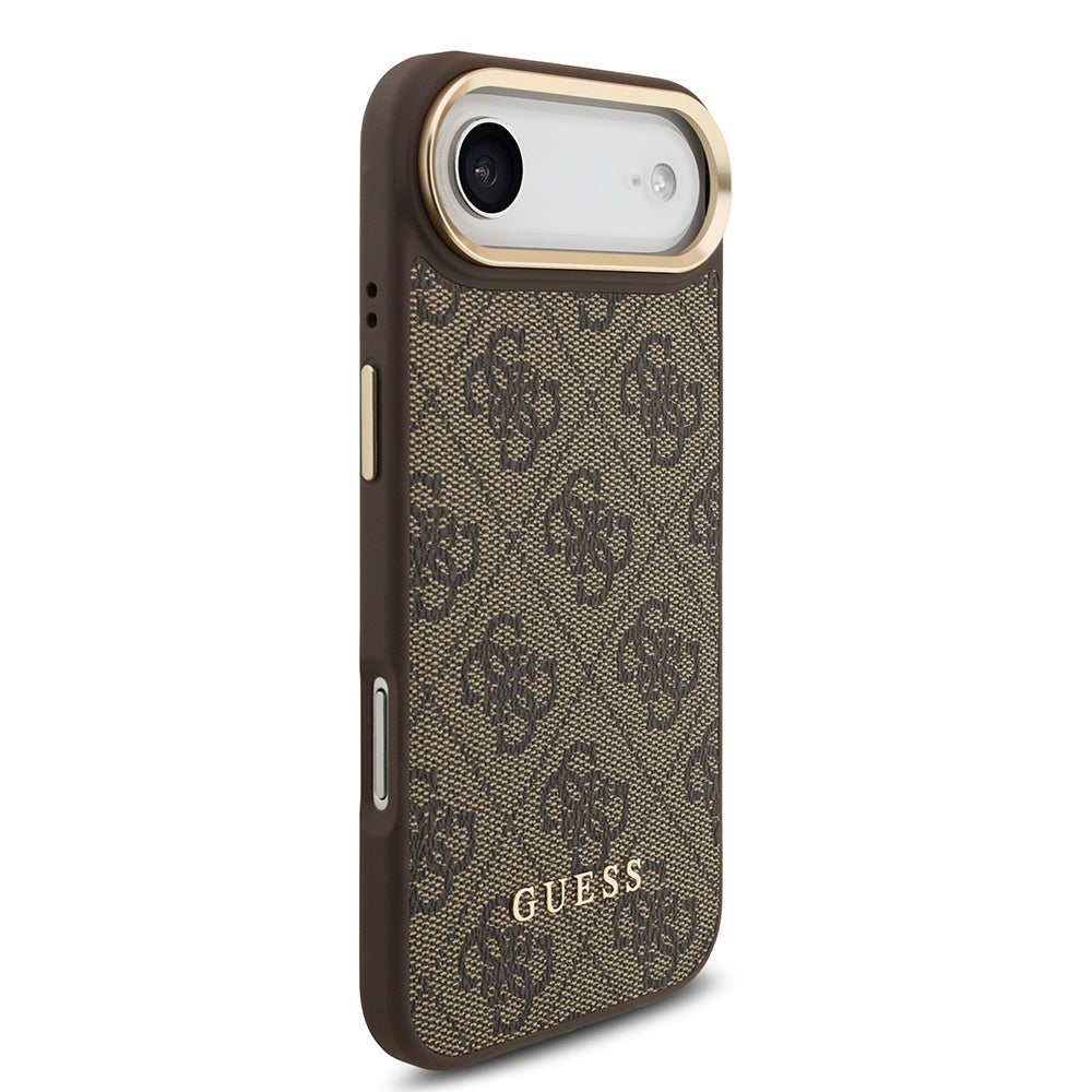 Guess iPhone 17 Air Orjinal Lisanslı M-safe Şarj Özellikli 4G Metal Büyük Logolu Kartlıklı Kılıf