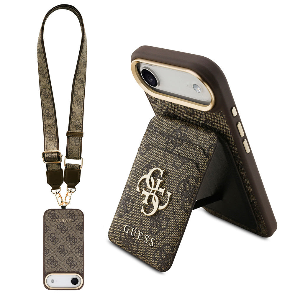 Guess iPhone 17 Air Orjinal Lisanslı M-safe Şarj Özellikli Askılı ve 4G Logo Kartlıklı Kılıf