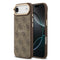 Guess iPhone 17 Air Orjinal Lisanslı M-safe Şarj Özellikli Gold Metal Kamera Çerçeveli PU Deri 4G Desenli Yazı Logolu Kılıf