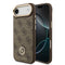 Guess iPhone 17 Air Orjinal Lisanslı M-safe Şarj Özellikli Gold Metal Kamera Çerçeveli Taşlı 4G Logolu Kılıf
