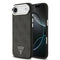Guess iPhone 17 Air Orjinal Lisanslı M-safe Şarj Özellikli Gümüş Metal Kamera Çerçeveli Üçgen Logo 4G Desenli Kılıf