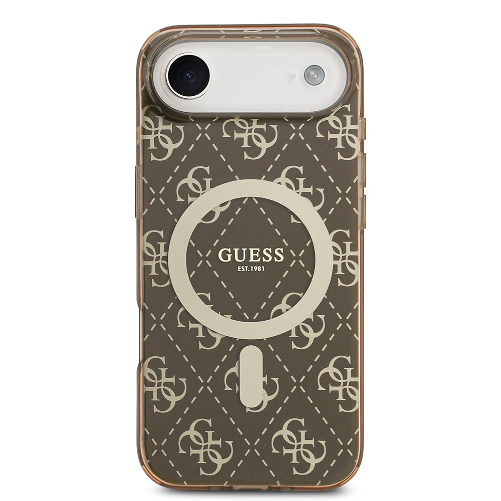 Guess iPhone 17 Air Orjinal Lisanslı M-safe Şarj Özellikli IML Baskılı Klasik Logolu 4G Desenli Kılıf