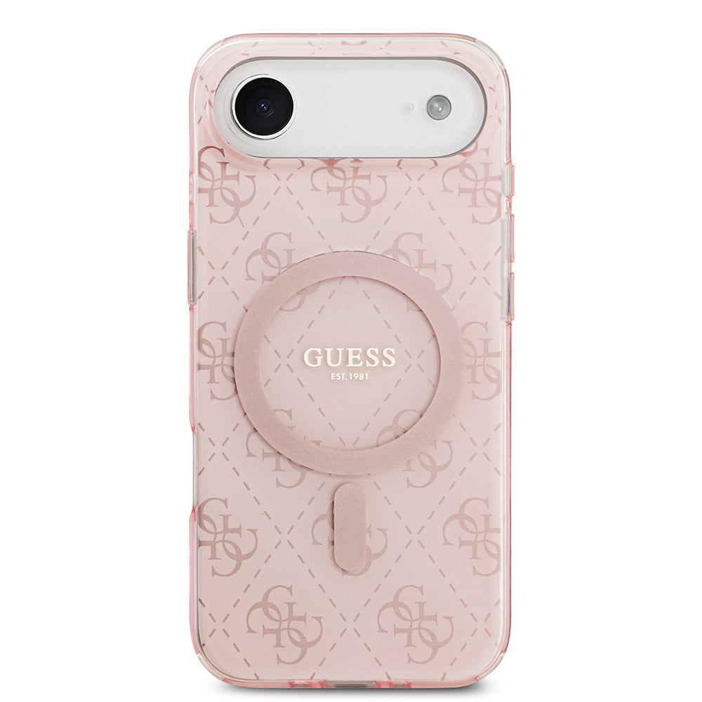 Guess iPhone 17 Air Orjinal Lisanslı M-safe Şarj Özellikli IML Baskılı Klasik Logolu 4G Desenli Kılıf