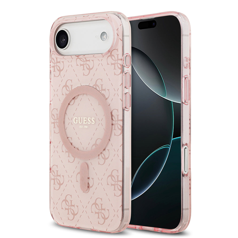 Guess iPhone 17 Air Orjinal Lisanslı M-safe Şarj Özellikli IML Baskılı Klasik Logolu 4G Desenli Kılıf