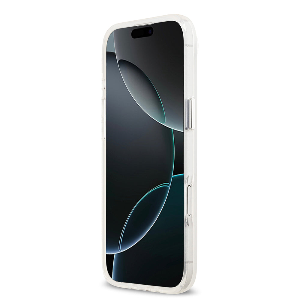 Guess iPhone 17 Air Orjinal Lisanslı M-safe Şarj Özellikli IML Baskılı Üçgen Logolu Metal Kamera Çerçeveli Kılıf