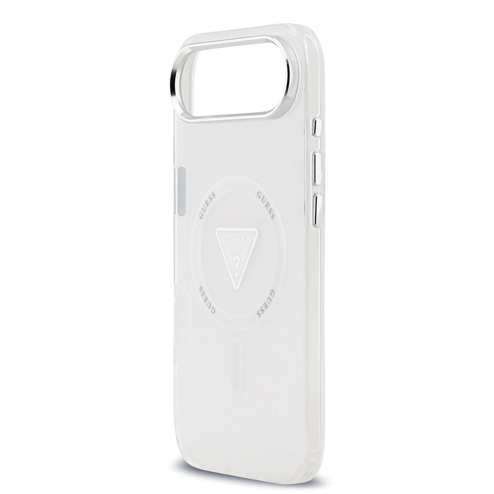 Guess iPhone 17 Air Orjinal Lisanslı M-safe Şarj Özellikli IML Baskılı Üçgen Logolu Metal Kamera Çerçeveli Kılıf