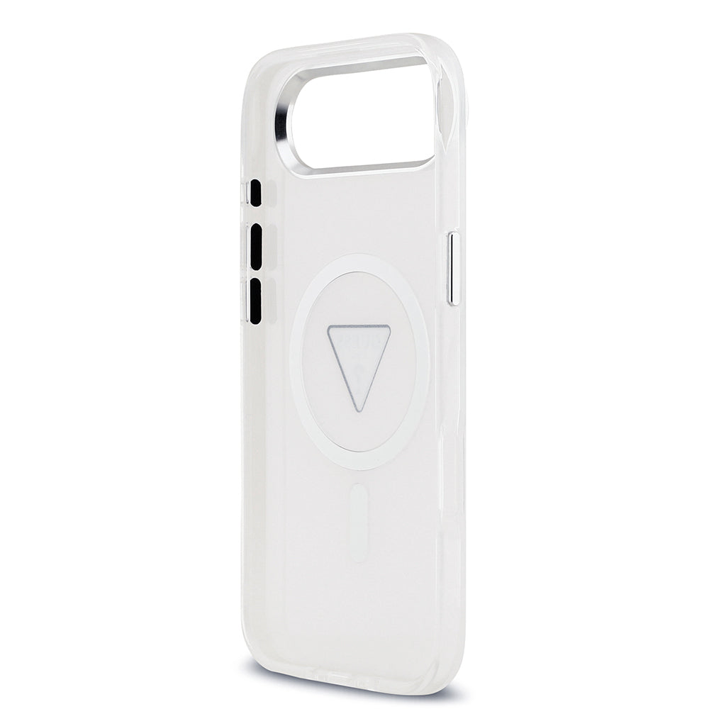 Guess iPhone 17 Air Orjinal Lisanslı M-safe Şarj Özellikli IML Baskılı Üçgen Logolu Metal Kamera Çerçeveli Kılıf