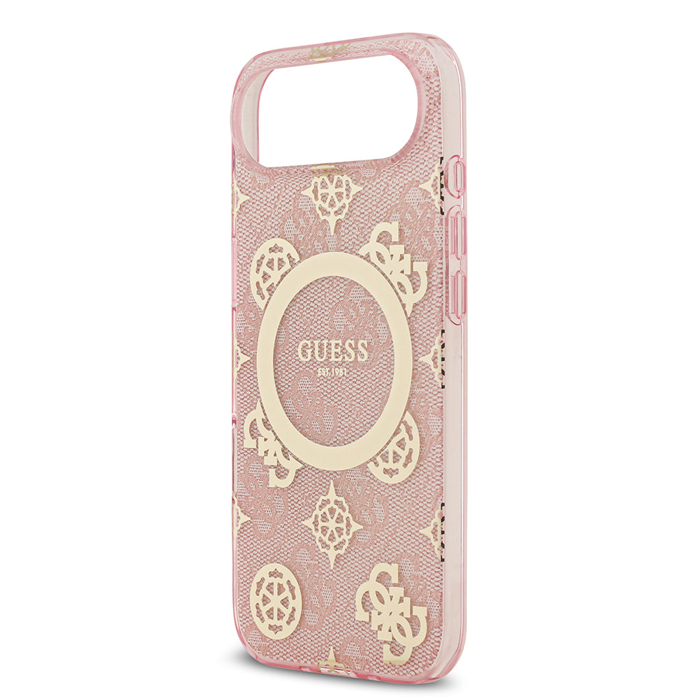 Guess iPhone 17 Air Orjinal Lisanslı M-safe Şarj Özellikli IML Peony ve 4G Desenli Klasik Logolu Kılıf