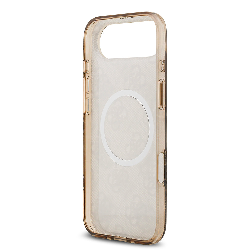 Guess iPhone 17 Air Orjinal Lisanslı M-safe Şarj Özellikli IML Peony ve 4G Desenli Klasik Logolu Kılıf