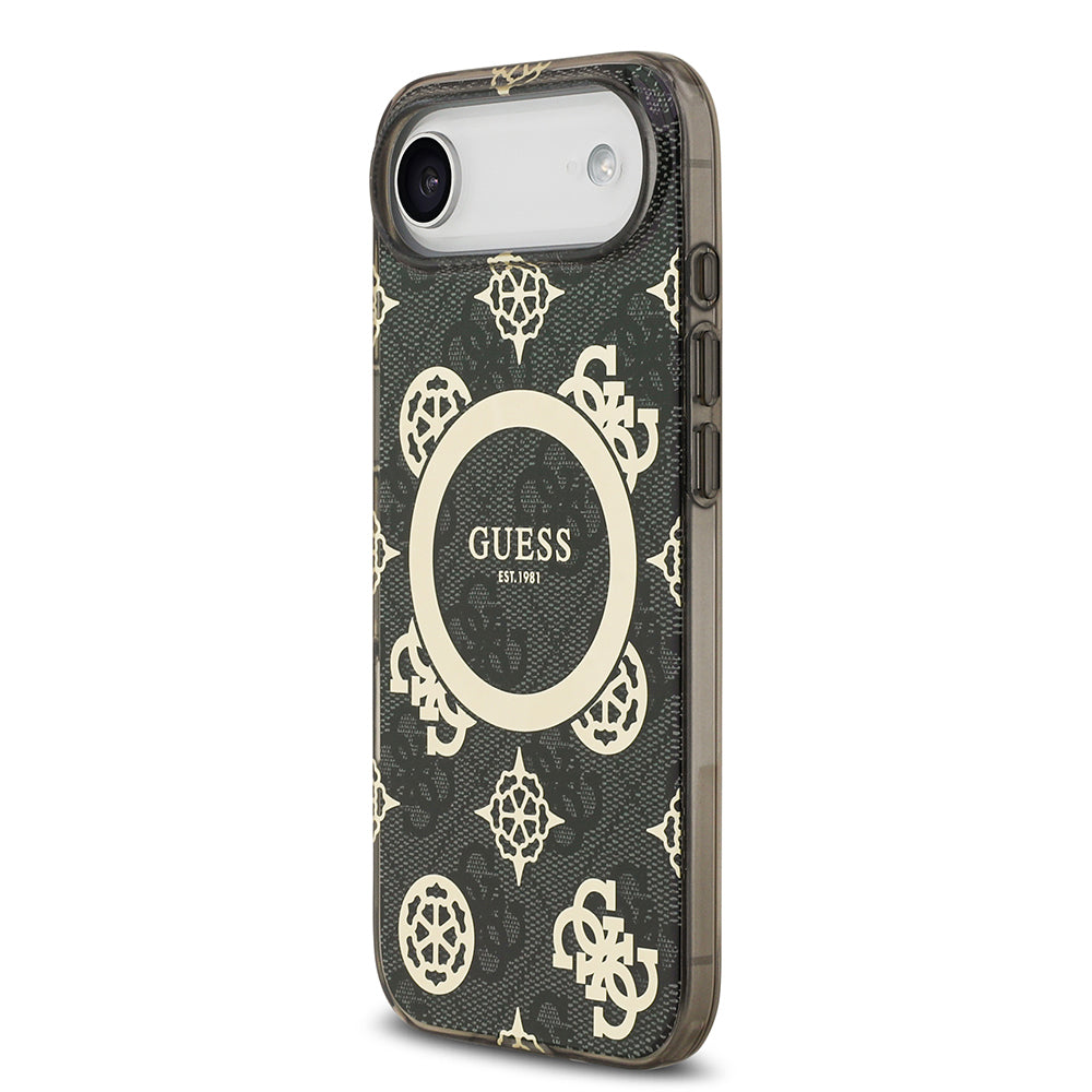Guess iPhone 17 Air Orjinal Lisanslı M-safe Şarj Özellikli IML Peony ve 4G Desenli Klasik Logolu Kılıf