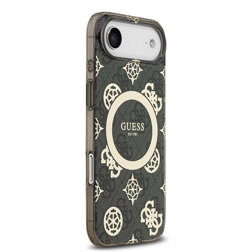 Guess iPhone 17 Air Orjinal Lisanslı M-safe Şarj Özellikli IML Peony ve 4G Desenli Klasik Logolu Kılıf