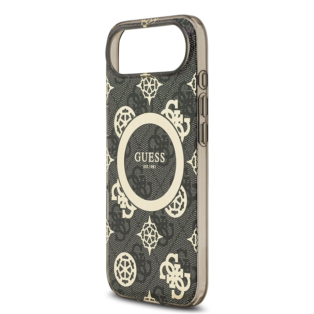 Guess iPhone 17 Air Orjinal Lisanslı M-safe Şarj Özellikli IML Peony ve 4G Desenli Klasik Logolu Kılıf