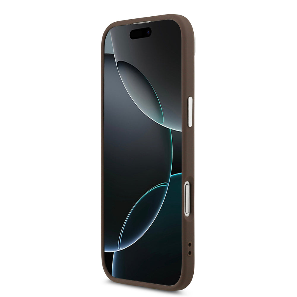 Guess iPhone 17 Air Orjinal Lisanslı M-safe Şarj Özellikli Klasik Yazı Logolu PU Deri Kılıf