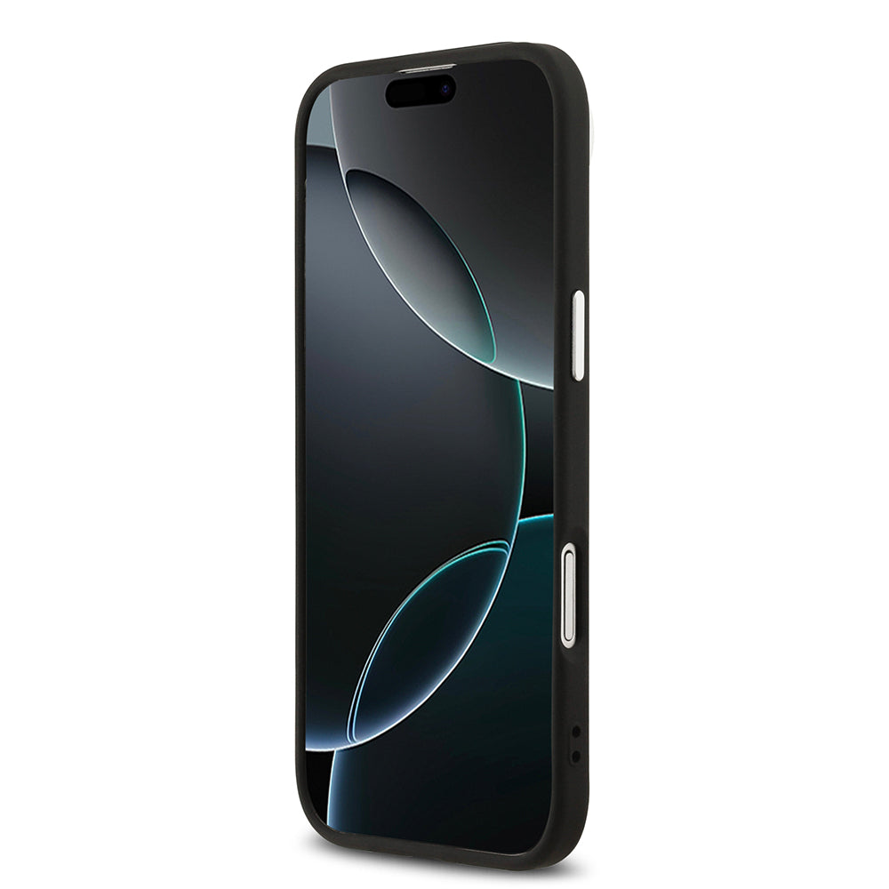 Guess iPhone 17 Air Orjinal Lisanslı M-safe Şarj Özellikli Klasik Yazı Logolu PU Deri Kılıf