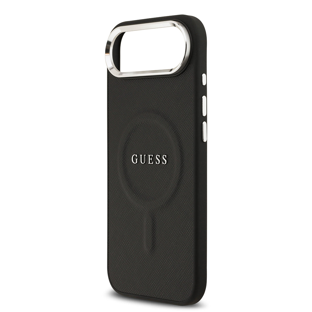 Guess iPhone 17 Air Orjinal Lisanslı M-safe Şarj Özellikli Klasik Yazı Logolu PU Deri Kılıf